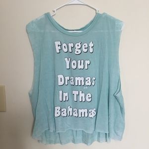 NWT EXPRESS Blue Cute Tank Top